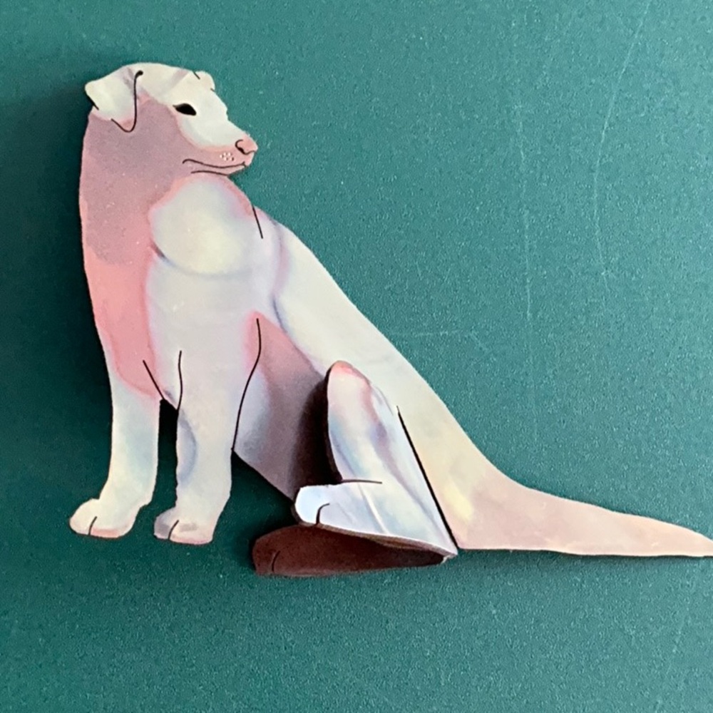 Gorgeous Metal Dog Art Sculpture